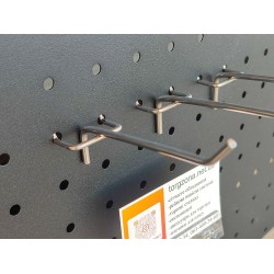 Гачок хромований в перфорацію L100мм.d4мм. крок 30мм